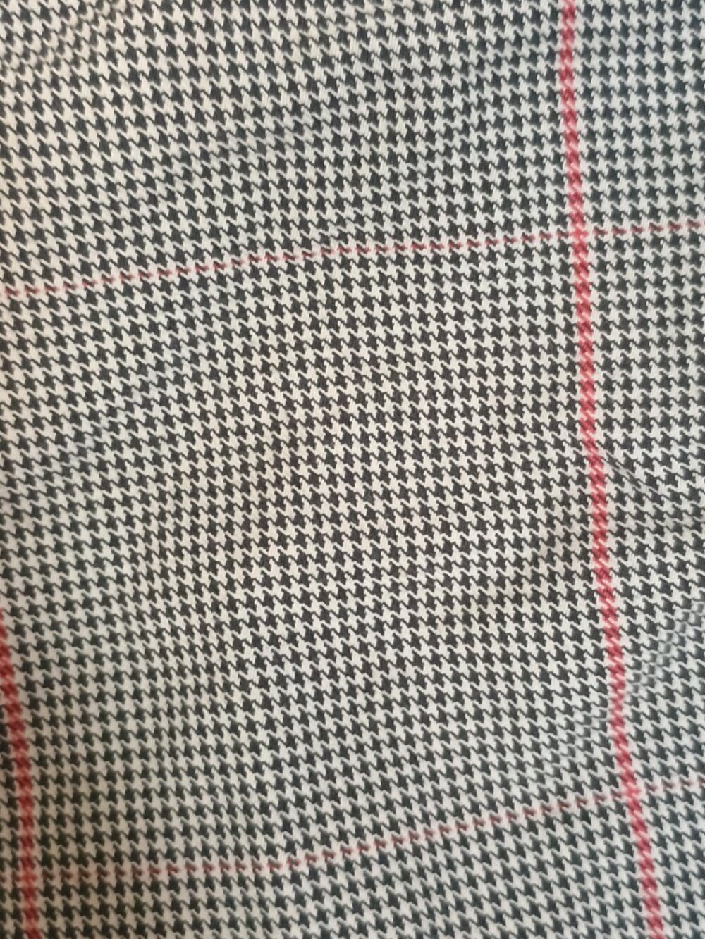 Vans/Shorts/Mens 34/Grey Black Houndstooth Red Pinstripe Off The Wall Skate Casu - Picture 3 of 7